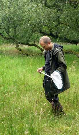 Sampling in Dundee nature reserve