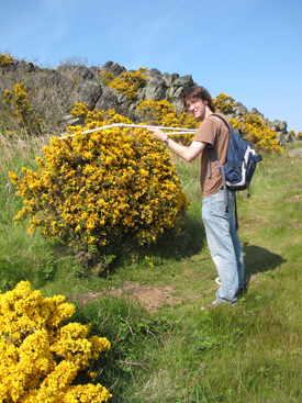 Image credit: Damien Hicks Edinburgh team sampling in Holyrood Park