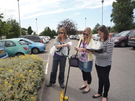 Image credit: Katherine Baldock Bristol team sampling a car park