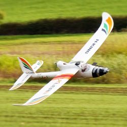 Unmanned air vehicle with flow sensors in wing flying outdoors