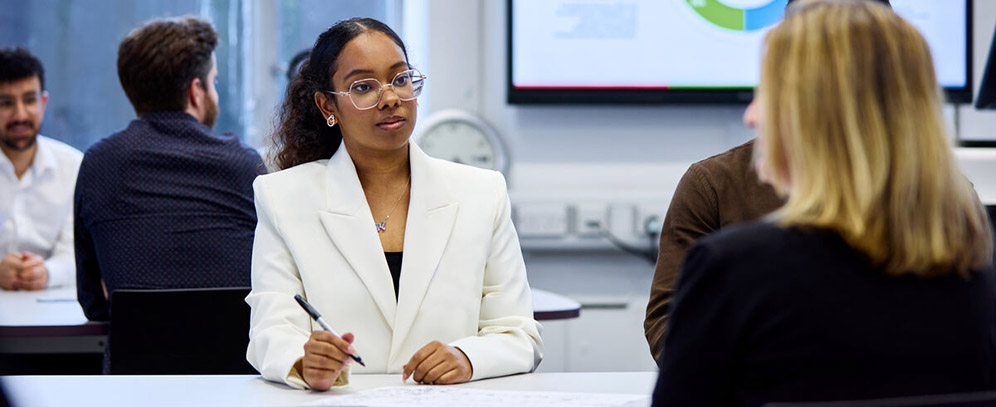 Students running interview sessions