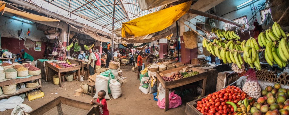 A market in Lamu, Kenya