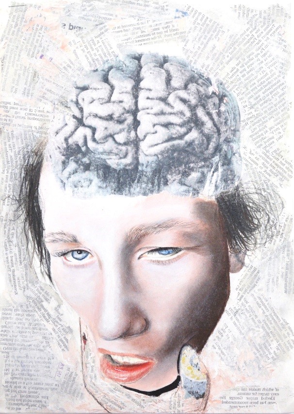Tom Groves' winning brain art competition entry in the upper secondary school category, 2018