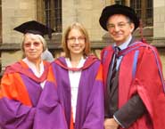 From left: Dr Pauline Emmett, Dr Clare Emmett and the Revd John Emmett
