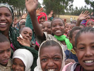 Children on their way home from school in Ethiopia