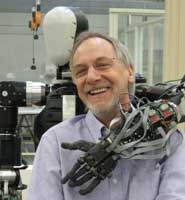 Professor Chris Melhuish with robot Bert