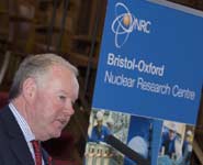 Charles Hendry, Minister of State for the Department of Energy and Climate Change, speaking at the opening of the Nuclear Research Centre