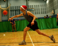 A player gets to grips with Dodgeball