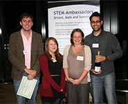 [from left to right] Owen Rackham, Katy Glazer, STEM Co-ordinator, Claire Dimond, Senior STEM Manager and Adam Sardar