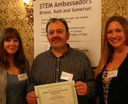 Dr Dave Turk with PhD students Jenna Todd Jones (left) and Christina Potter