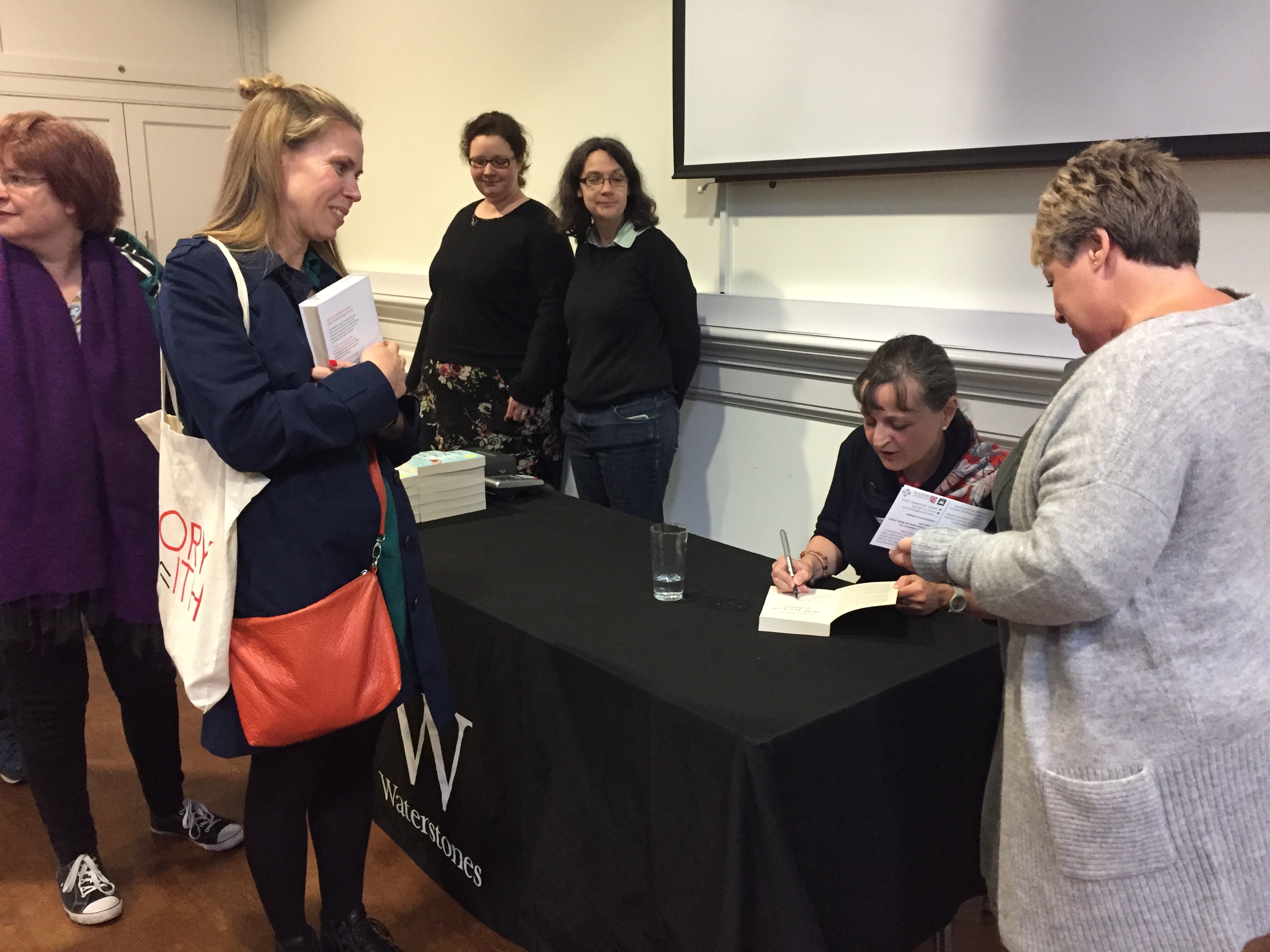 Kathryn Mannix signing books