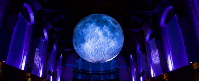 The Museum of the Moon by Luke Jerram at the installation of Sir Paul Nurse as University Chancellor