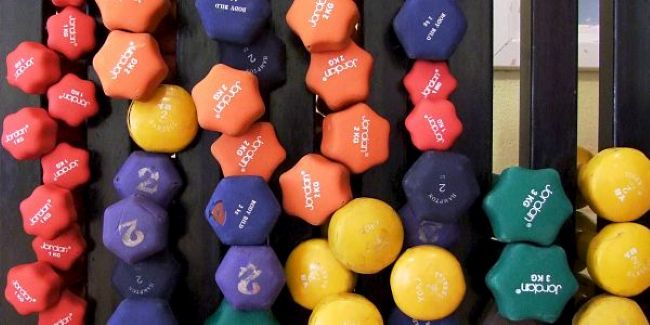 colour dumbells