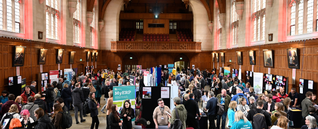 Image of the Great Hall full of people attending the Staff Welcome and Engagement Event. 