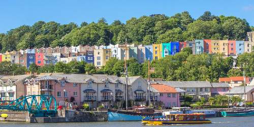 Colourful houses in Clifton Wood and the Harbourside