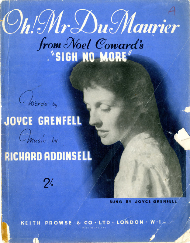 Front cover of Joyce Grenfell's "Oh Mr Du Maurier" lyrics