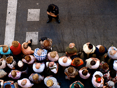 'Controlling the crowds at San Isidro' by Charlotte Keats