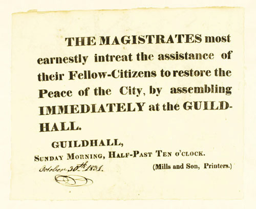 Bristol riots handbill