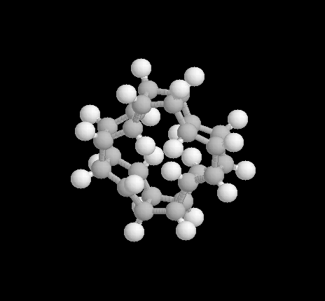 (ball and stick model of helvetane)