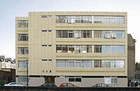 Exterior view of 115 Queens Road, a five storey modern building