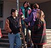 A group of students
