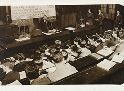 Students attend physiology lecture