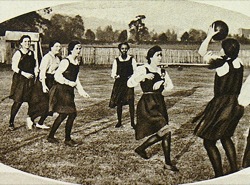The Netball team in action
