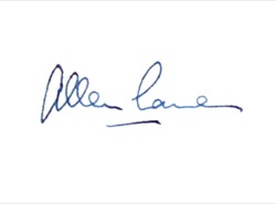 Allen Lane's signature (from the University's visitors' book)