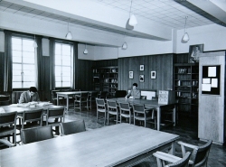 The library at Churchill Hall