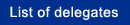 List of delegates