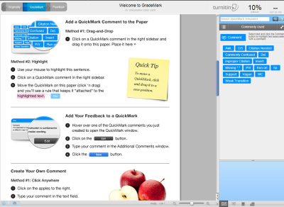 Turnitin Grademark example