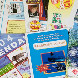 A selection of old leaflets from Children of the 90s