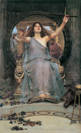 J.W. Waterhouse, Circe Offering the Cup to Ulysses, 1891, Royal Academy of Art. Waterhouse, 1891