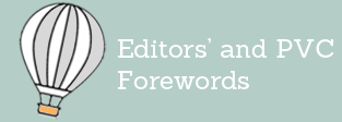 A button that links you to the Foreword by the editors and the Pro vice-chancellor