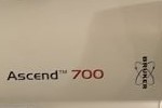 Close up of spectrometer, showing logo which reads Bruker Ascend 700
