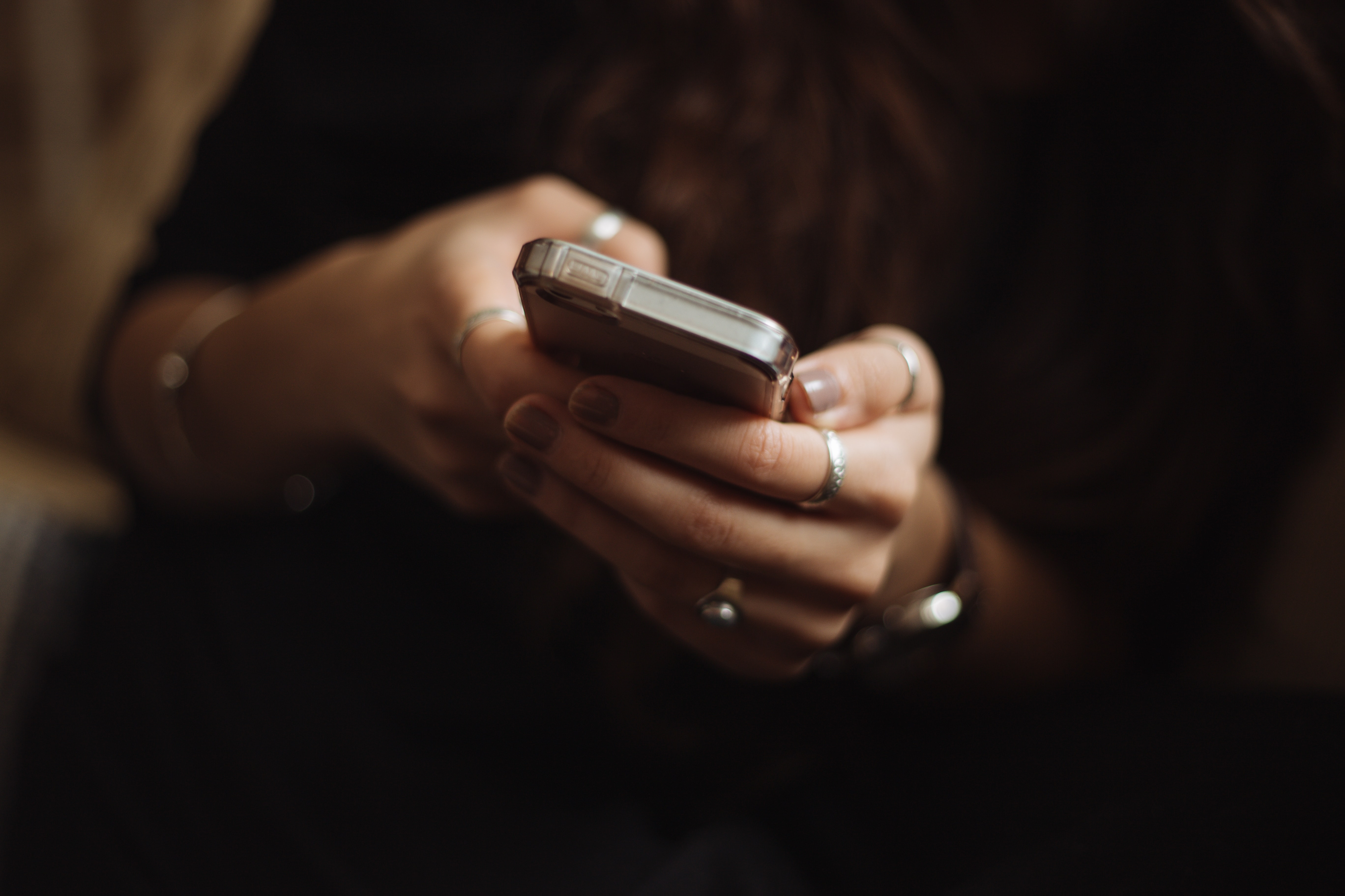 mobile in hands