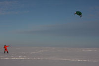 Kite flying brunt ice shelf Antarctica