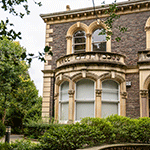 Image of the front of the School of Economics, Finance and Management building