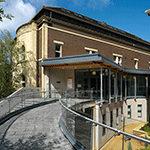 Image of the ramp leading to the entrance of the Priory Road Complex