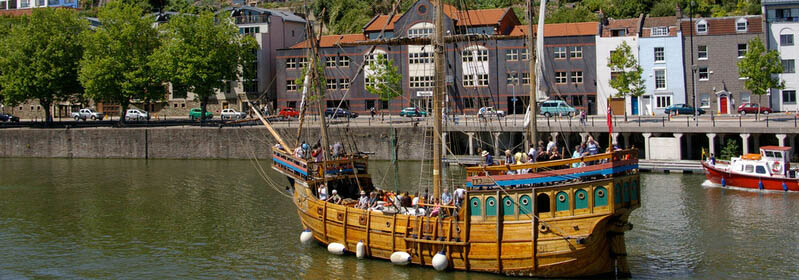 a pirate ship on the river avon