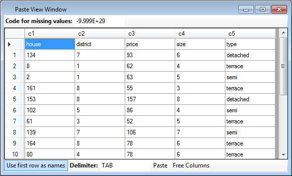 MLwiN paste window
