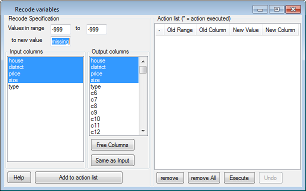 Recode missing value codes
