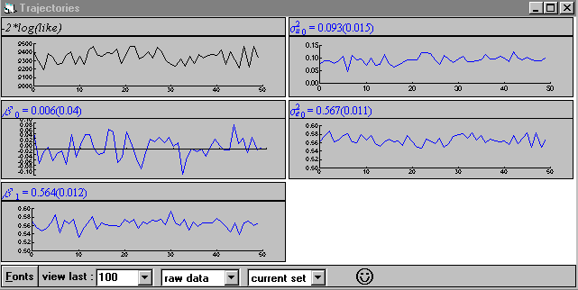 Bootstrap in trajectories window