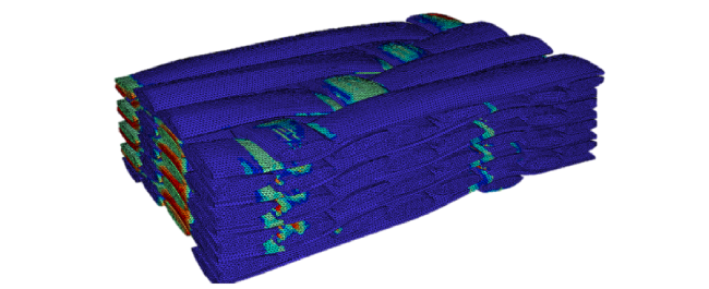 Blue and green graphic of structural layers