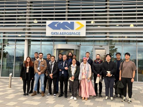 CoSEM CDT students outside the GKN Aerospace office
