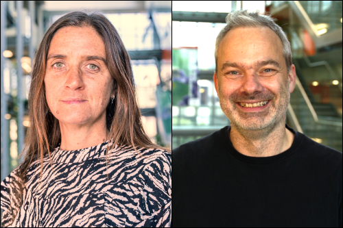 Prof. Sarah Smith and Christian Spielmann side by side looking at the camera