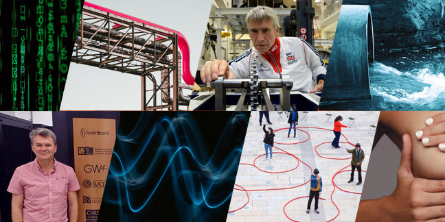 Montage of photos representing the impact case studies