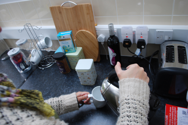 Image of kettle and sensors in SPHERE kitchen