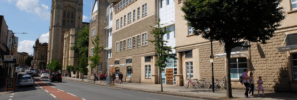 Park Row entrance to the building that houses the Intelligent Systems Laboratory