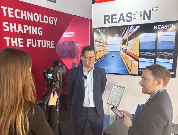 Dan Warren from Samsung being interviewed